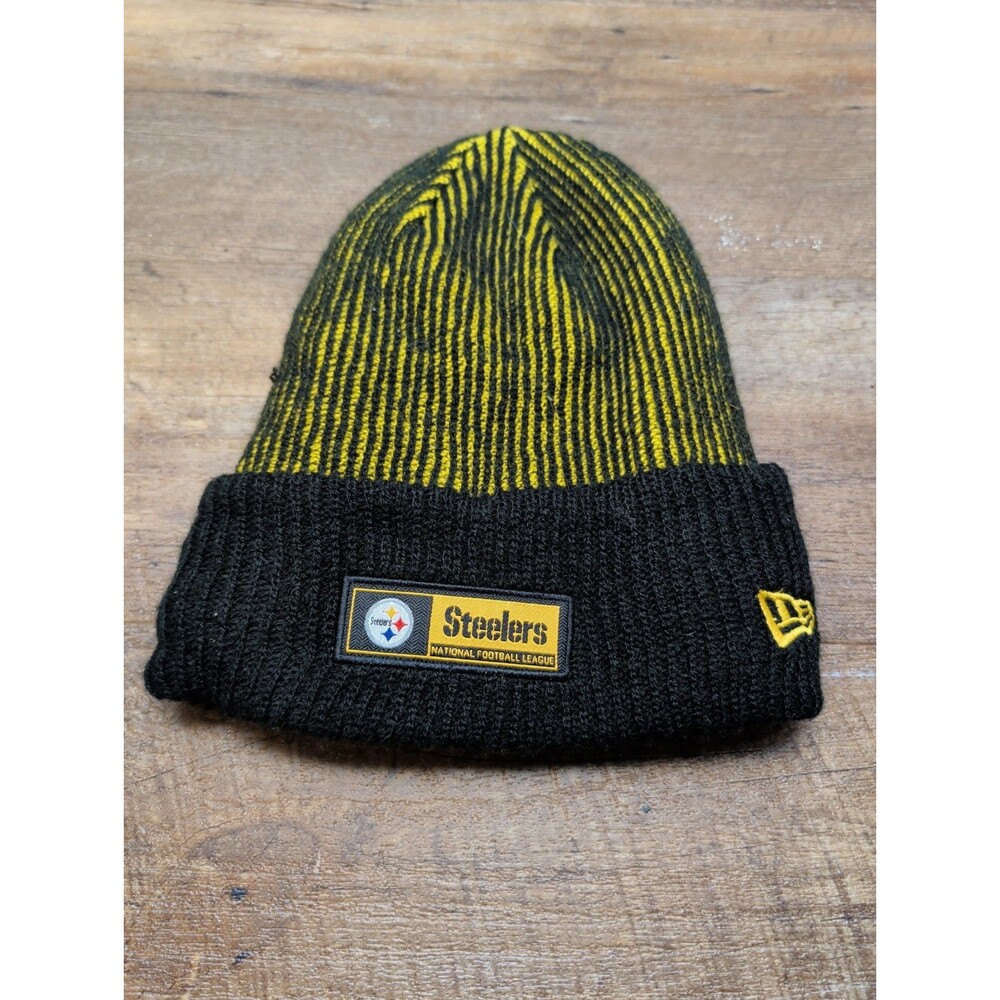 NFL New Era Pittsburgh Steelers Football Beanie Wool Lined One Size